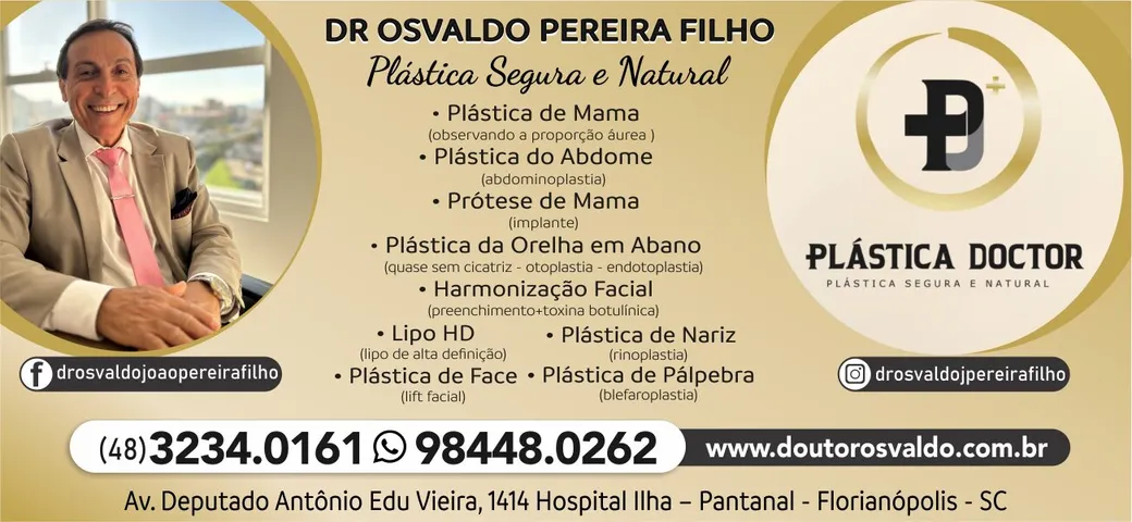 CIRURGIA PLÁSTICA DR OSVALDO PEREIRA FILHO EM FLORIANÓPOLIS SC