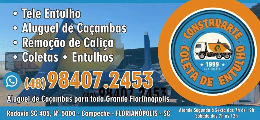 CONSTRUARTE ENTULHOS EM FLORIANÓPOLIS SC