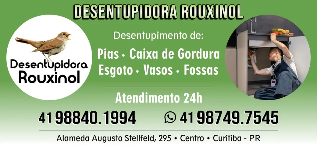 DESENTUPIDORA ROUXINOL EM CURITIBA PR