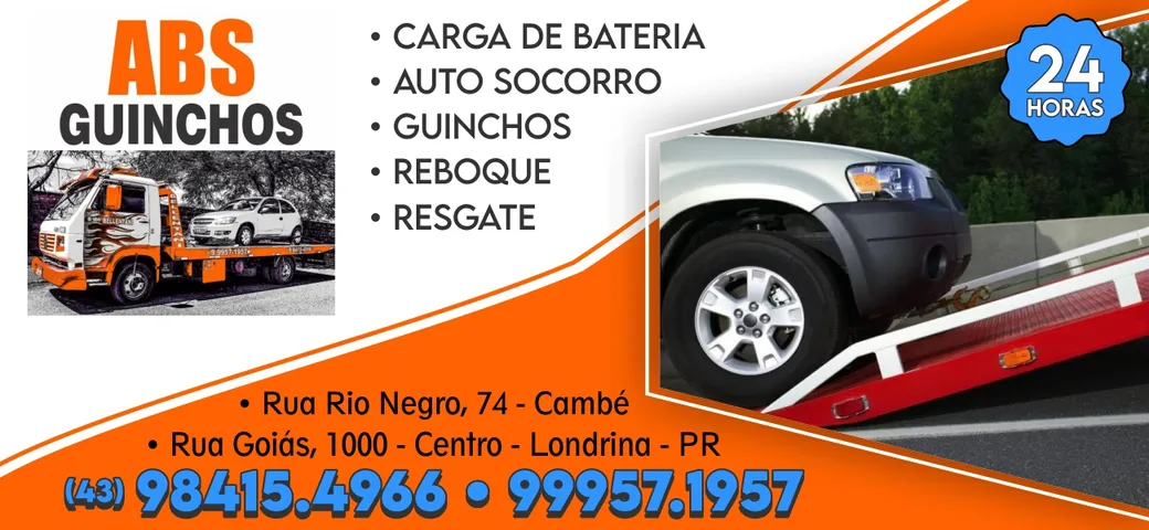 GUINCHO ABS 24 HORAS EM LONDRINA PR