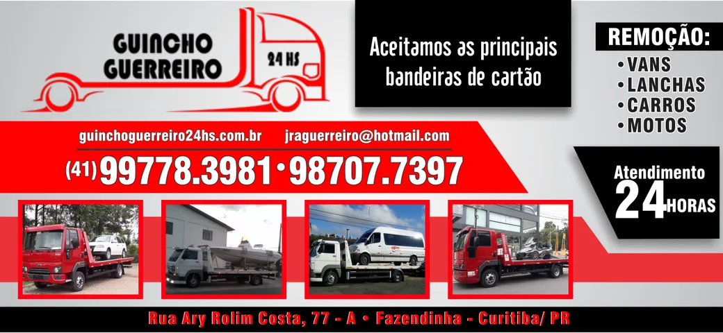 GUINCHO GUERREIRO 24 HORAS EM CURITIBA PR