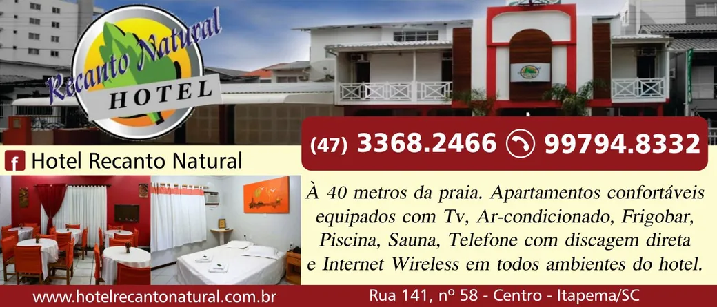 HOTEL E POUSADA RECANTO NATURAL EM ITAPEMA SC