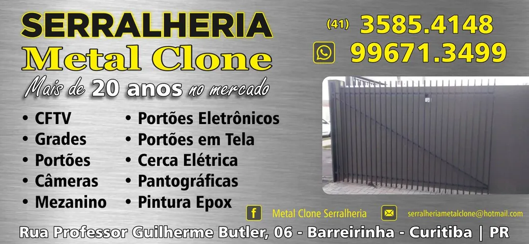 METAL CLONE SERRALHERIA EM CURITIBA | PR