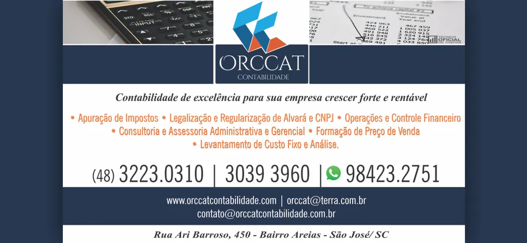 ORCCAT CONTABILIDADE EM SÃO JOSÉ | SC