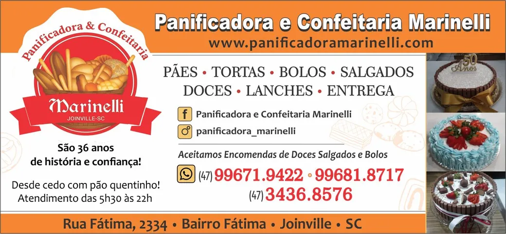 PANIFICADORA E CONFEITARIA MARINELLI EM JOINVILLE SC