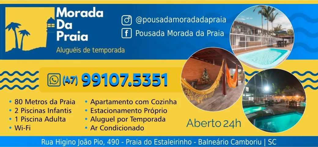 POUSADA MORADA DA PRAIA NO ESTALEIRINHO EM BALNEÁRIO CAMBORIÚ SC