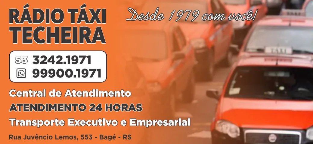 RÁDIO TÁXI TECHERA 24 HORAS EM BAGÉ RS