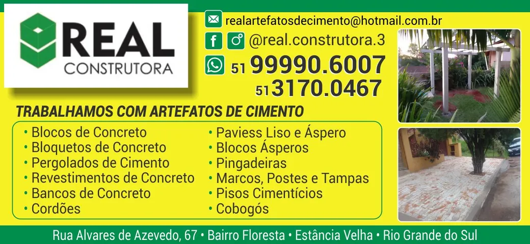 REAL CONSTRUTORA EM ESTÂNCIA VELHA RS