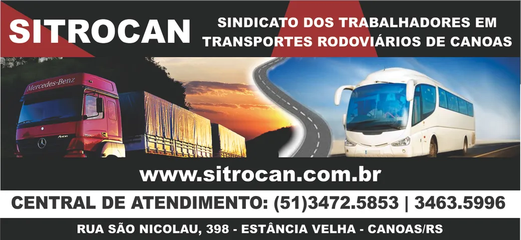 SITROCAN SINDICATO DOS TRABALHADORES EM TRANSPORTE RODOVIÁRIOS DE CANOAS RS