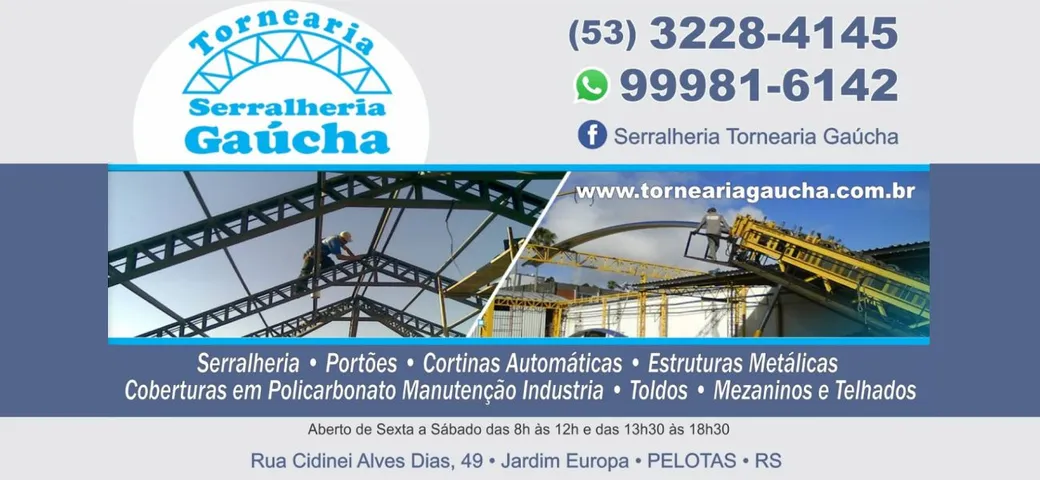 TORNEARIA E SERRALHERIA GAÚCHA EM PELOTAS RS