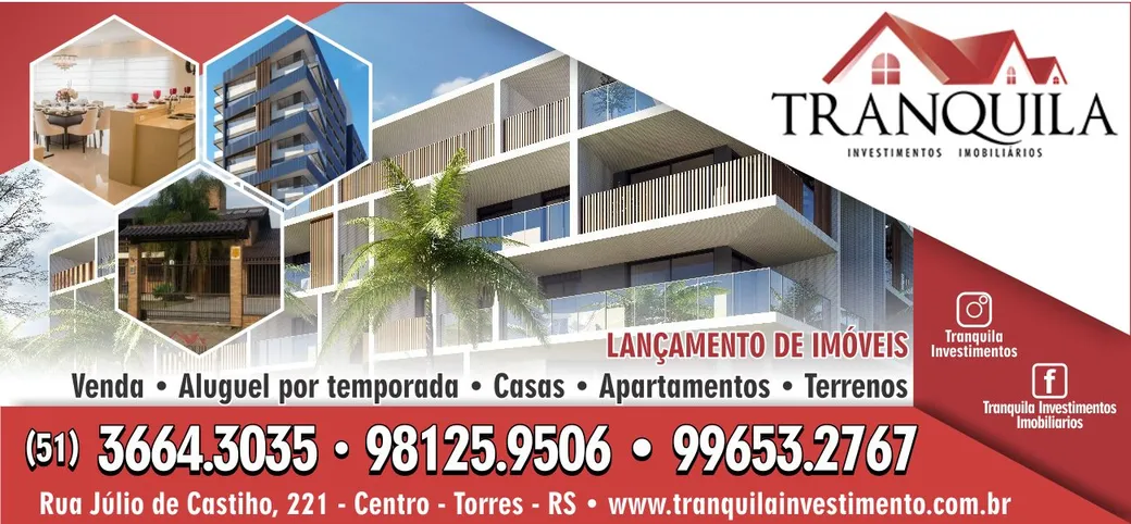 TRANQUILA INVESTIMENTO IMOBILIÁRIO EM TORRES