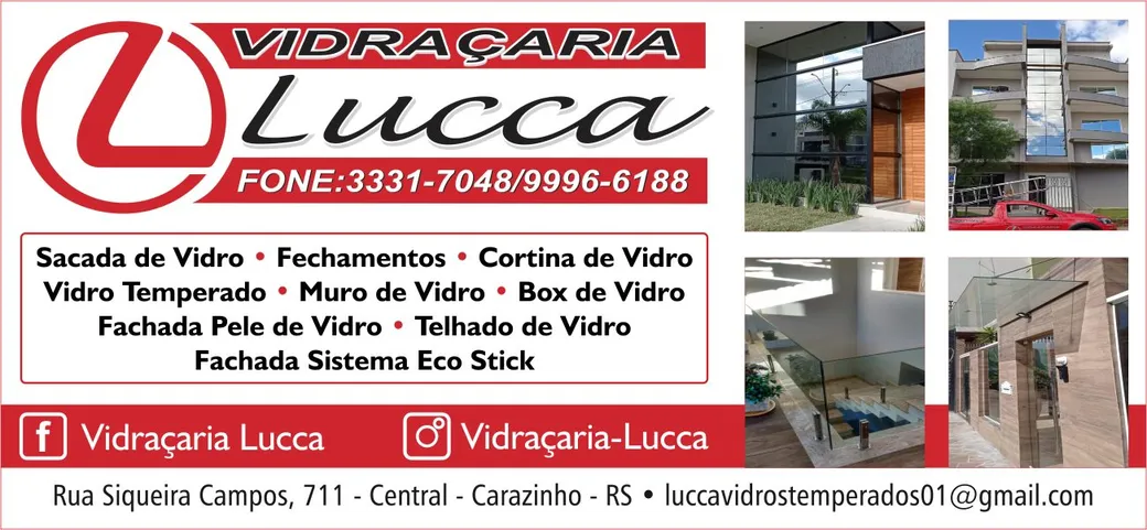 VIDRAÇARIA LUCCA EM CARAZINHO RS