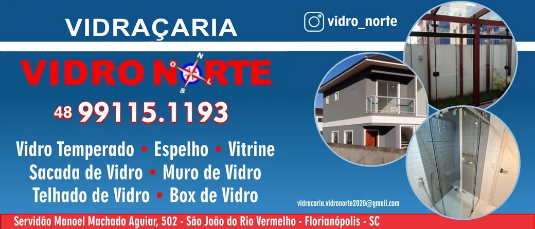VIDRO NORTE VIDRAÇARIA INGLESES FLORIANÓPOLIS SC